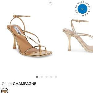 Steve Madden Annie Sandals Gold Heels
